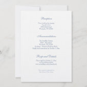 カトリック系ブルーフローラ宗教メアリ結婚ーズ 招待状 (裏面)