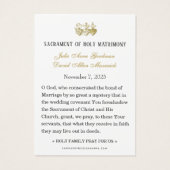 カトリック結婚の祈りの言葉カード (裏面)