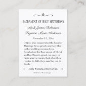 カトリック結婚ステンドグラス聖札 名刺 (裏面)