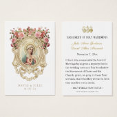 カトリック結婚フローラ祈りの言葉カード (正面&裏面)