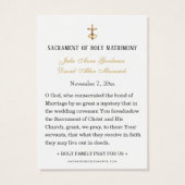 カトリック結婚メアリーフローラ祈りの言葉カード (裏面)