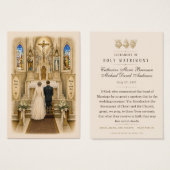 カトリック結婚式の伝統的な聖婚ミサの祈り (正面&裏面)