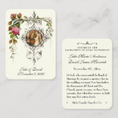 カトリック結婚式の引き出物エレガントバラ  名刺 (正面/裏面)