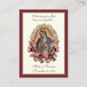 カトリック結婚式の引き出物グアダルペホリーカード 名刺 (正面)