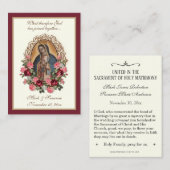 カトリック結婚式の引き出物グアダルペホリーカード 名刺 (正面/裏面)