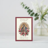 カトリック結婚式の引き出物グアダルペホリーカード 名刺 (スタンド正面)