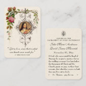 カトリック結婚式の引き出物サンテリーズヴィンテージバラ 名刺 (正面/裏面)