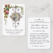 カトリック結婚式の引き出物セントテレスリメンブランス 名刺 (正面/裏面)