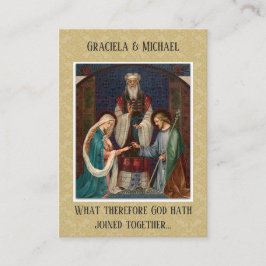 カトリック結婚式の引き出物ホーリーカードメアリージョセフ 名刺
