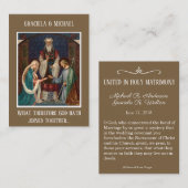 カトリック結婚式の引き出物ホーリーカードメアリージョセフ 名刺 (正面/裏面)