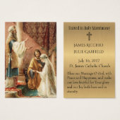 カトリック結婚式の引き出物ホーリーカード新郎新婦 (正面&裏面)