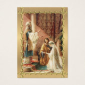 カトリック結婚式の引き出物ホーリーカード新郎新婦 (正面)