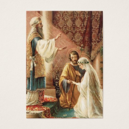 カトリック結婚式の引き出物ホーリーカード新郎新婦 (正面)