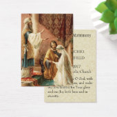 カトリック結婚式の引き出物ホーリーカード新郎新婦 (デスク)