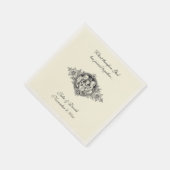 カトリック結婚式の引き出物ホーリーファミリーベージュ色ナプキンス スタンダードカクテルナプキン (角)