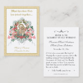 カトリック結婚式の引き出物ヴァージンメアリーイエズスホリーカード 名刺 (正面/裏面)