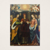 カトリック結婚式の引き出物新郎新婦神聖カード (正面)