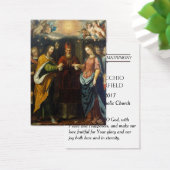 カトリック結婚式の引き出物新郎新婦神聖カード (デスク)