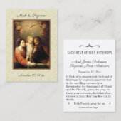 カトリック結婚式の引き出物神聖な家族の神聖なカード 名刺 (正面/裏面)
