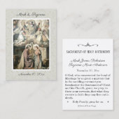 カトリック結婚式の引き出物神聖な家族の神聖なカード 名刺 (正面/裏面)