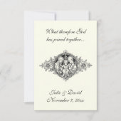 カトリック結婚式の引き出物神聖な家族の記憶 サンキューカード (正面)