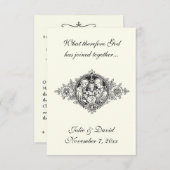 カトリック結婚式の引き出物神聖な家族の記憶 サンキューカード (正面/裏面)