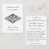 カトリック結婚式の引き出物神聖な家族の記憶 名刺 (正面/裏面)