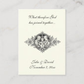 カトリック結婚式の引き出物神聖な家族の記憶 名刺 (正面)