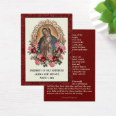 カトリック結婚式の引き出物聖カードグアダルーペ (デスク)