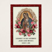 カトリック結婚式の引き出物聖カードグアダルーペ (正面)