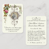 カトリック結婚式の引き出物聖テルセの記憶  名刺 (正面/裏面)