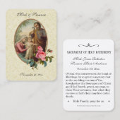 カトリック結婚式の引き出物聖家族カード 名刺 (正面/裏面)