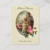カトリック結婚式の引き出物聖家族カード 名刺 (正面)