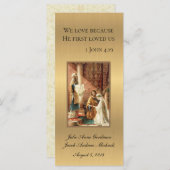 カトリック結婚式の引き出物金ゴールドきらめく (正面/裏面)