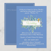 カトリック結婚式招待状植物緑 (正面/裏面)