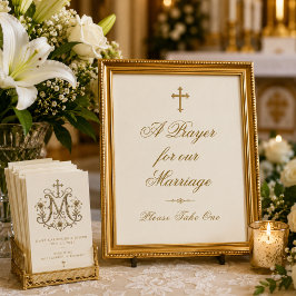 カトリック結婚式祈祷カード陳列サイン
