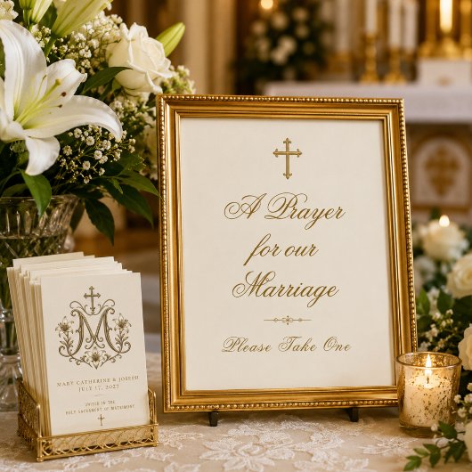 カトリック結婚式祈祷カード陳列サイン