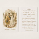 カトリック結婚式祈祷カード（記念品） (正面&裏面)