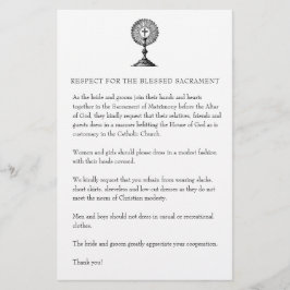 カトリック結婚教会の質素な礼拝服S 便箋