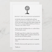 カトリック結婚教会の質素な礼拝服S 便箋 (正面/裏面)