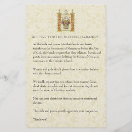 カトリック結婚教会の質素な礼拝服S 便箋