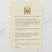 カトリック結婚教会の質素な礼拝服S 便箋 (正面/裏面)