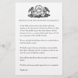 カトリック結婚教会の質素な礼拝服S 便箋