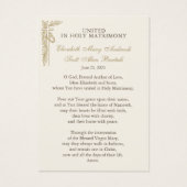 カトリック結婚祈祷カード 婚約 (裏面)