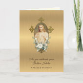 カトリック結婚50周年イエス カード (正面)