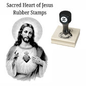 カトリック聖なるイエスのハート 伝統的 ラバースタンプ
