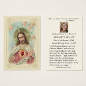 カトリック聖なるハートのイエズエンジェルスヴィンテージ (正面&裏面)