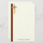 カトリック聖なるハートイエズクロス 便箋 (正面/裏面)