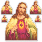 カトリック聖なるハート神の慈悲しいイエス シール (正面)