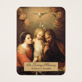 カトリック聖なる家族の葬儀祈りの言葉聖なるカード